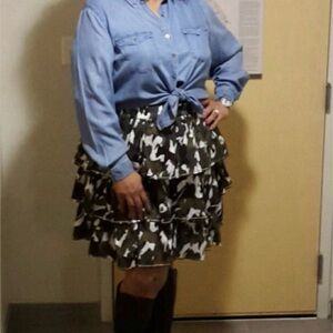 Camouflage Ruffle Skirt